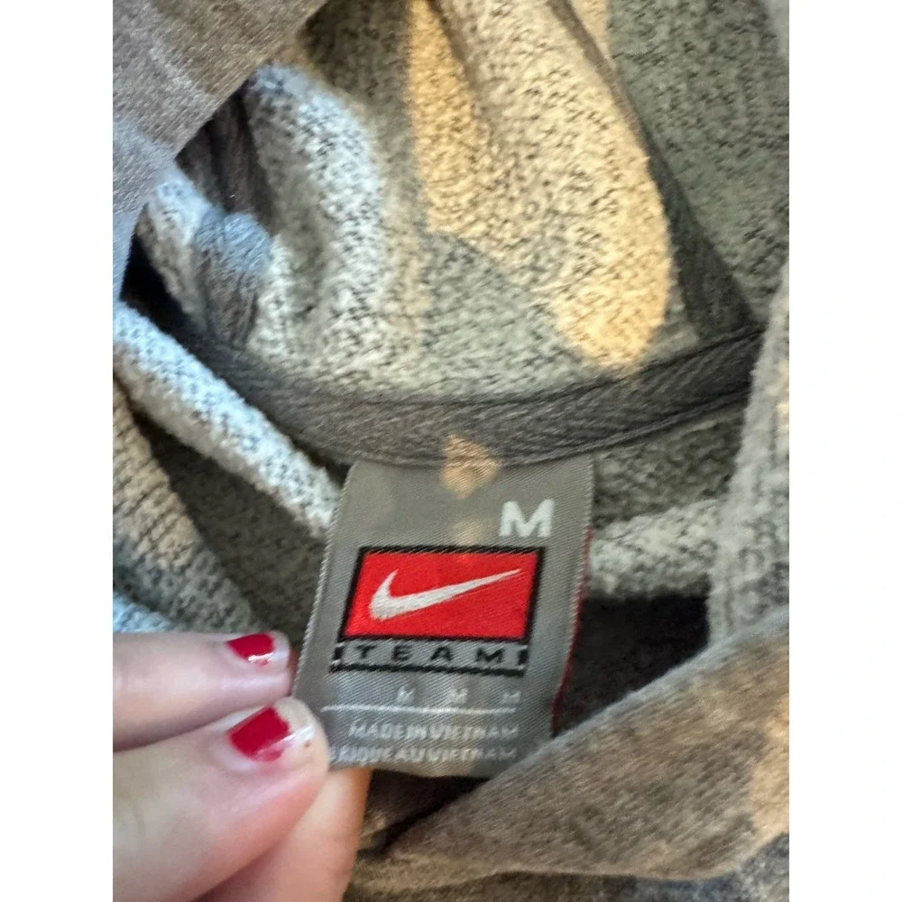 Vintage Nike Amity Football Center Swoosh Gray Men's Hoodie Sz M Pullover
